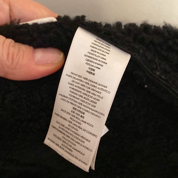 Michael Kors Lamb Wool Leather Jacket Coat Black S - Picture 11 of 12